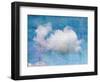 Old Crumpled Background with Clouds-Tanor-Framed Art Print