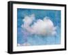 Old Crumpled Background with Clouds-Tanor-Framed Art Print