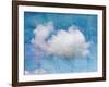 Old Crumpled Background with Clouds-Tanor-Framed Art Print