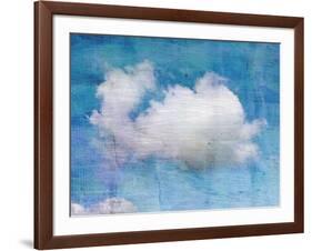 Old Crumpled Background with Clouds-Tanor-Framed Art Print