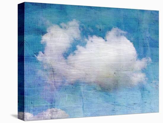 Old Crumpled Background with Clouds-Tanor-Stretched Canvas