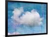 Old Crumpled Background with Clouds-Tanor-Framed Art Print