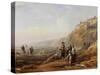 Old Cullercoats, Spate Gatherers-Henry Perlee Parker-Stretched Canvas