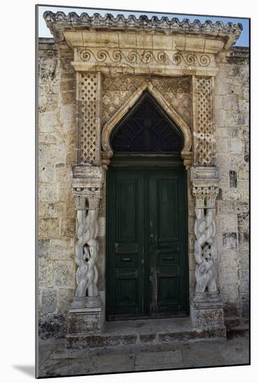 Old Decorated Door, Temple or Mosque-null-Mounted Photographic Print