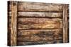 Old Dirty Wood Broad Panel Used as Grunge Textured Background Backdrop and Nature Bark Wooden Wall-khunaspix-Stretched Canvas