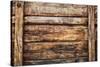 Old Dirty Wood Broad Panel Used as Grunge Textured Background Backdrop and Nature Bark Wooden Wall-khunaspix-Stretched Canvas