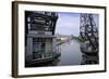 Old Dockside Cranes Frame the Harbour, Bristol, England, United Kingdom, Europe-Rob Cousins-Framed Photographic Print