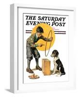 "Old Dog, New Tricks," Saturday Evening Post Cover, July 11, 1931-Frederic Stanley-Framed Premium Giclee Print