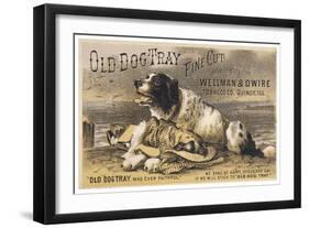 Old Dog Tray Was Ever Faithful (Newfoundland)-null-Framed Art Print