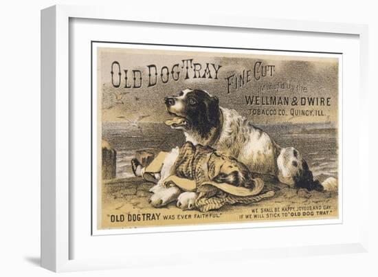 Old Dog Tray Was Ever Faithful (Newfoundland)-null-Framed Art Print