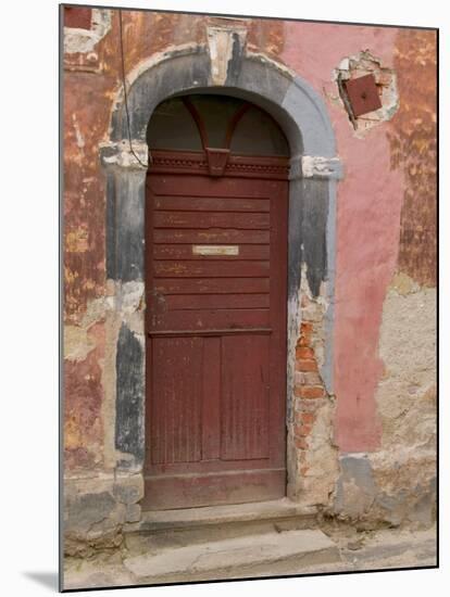 Old Door, Ceske Budejovice, Czech Republic-Russell Young-Mounted Photographic Print