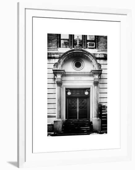 Old Door Entrance to Catholic School Boys Chelsea Winter-Philippe Hugonnard-Framed Photographic Print