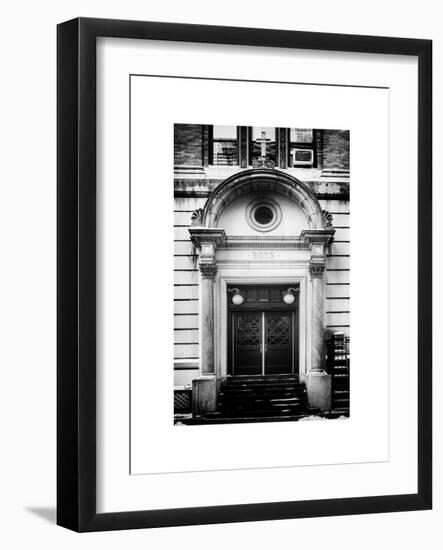 Old Door Entrance to Catholic School Boys Chelsea Winter-Philippe Hugonnard-Framed Photographic Print