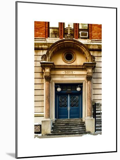 Old Door Entrance to Catholic School Boys Chelsea Winter-Philippe Hugonnard-Mounted Photographic Print