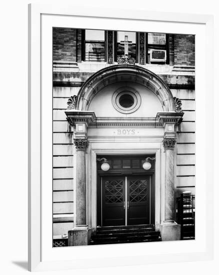 Old Door Entrance to Catholic School Boys Chelsea Winter-Philippe Hugonnard-Framed Photographic Print