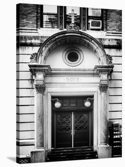 Old Door Entrance to Catholic School Boys Chelsea Winter-Philippe Hugonnard-Stretched Canvas