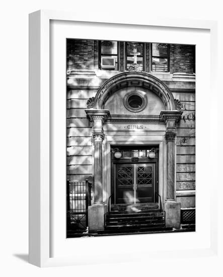 Old Door Entrance to Catholic School Girls Chelsea Winter-Philippe Hugonnard-Framed Photographic Print