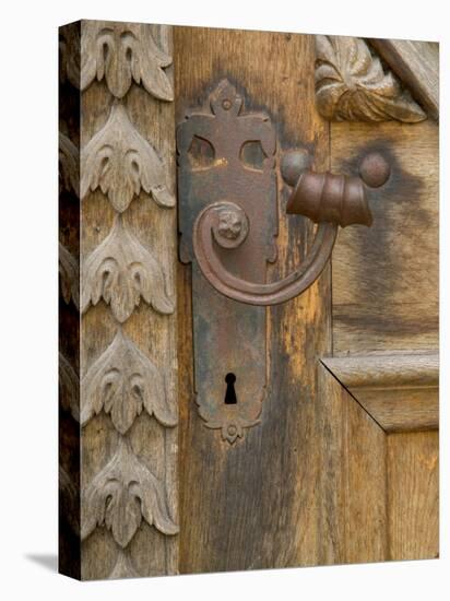 Old Door Handle, Ceske Budejovice, Czech Republic-Russell Young-Stretched Canvas