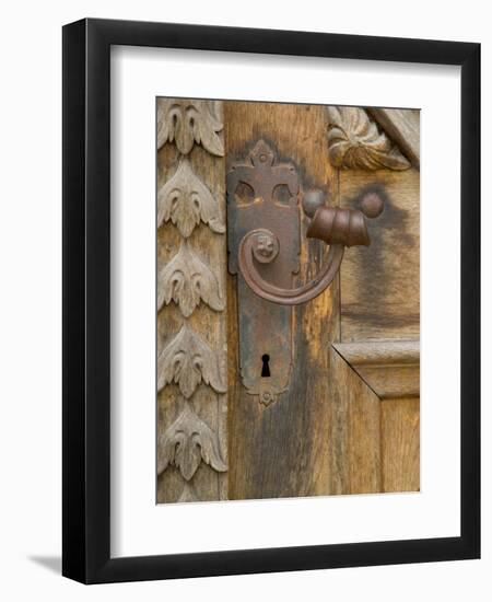 Old Door Handle, Ceske Budejovice, Czech Republic-Russell Young-Framed Photographic Print