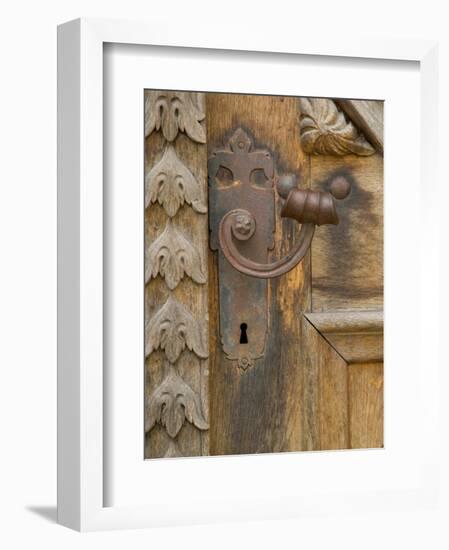 Old Door Handle, Ceske Budejovice, Czech Republic-Russell Young-Framed Photographic Print