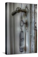 Old Door Handle with Key-Nathan Wright-Stretched Canvas