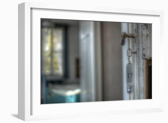 Old Door Handle with Key-Nathan Wright-Framed Photographic Print