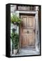 Old Door, House Facade, Upper Town, Bregenz, Vorarlberg, Lake Constance, Austria, Europe-Klaus Neuner-Framed Stretched Canvas