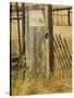 Old Door in Homestead Fence, Montana, USA-Nancy Rotenberg-Stretched Canvas