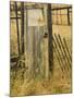 Old Door in Homestead Fence, Montana, USA-Nancy Rotenberg-Mounted Photographic Print