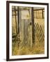 Old Door in Homestead Fence, Montana, USA-Nancy Rotenberg-Framed Photographic Print