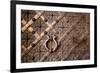 Old Door with Ornament in Royal Wawel Castle, Kracow, Poland.-De Visu-Framed Photographic Print