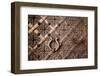 Old Door with Ornament in Royal Wawel Castle, Kracow, Poland.-De Visu-Framed Photographic Print