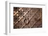 Old Door with Ornament in Royal Wawel Castle, Kracow, Poland.-De Visu-Framed Photographic Print