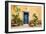 Old Doorway Surrounded by Cactus Plants and Stucco Wall.-BCFC-Framed Photographic Print