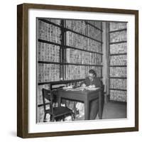 Old Drachmas Being Stored in the Basement of the Bank of Greece-Dmitri Kessel-Framed Photographic Print