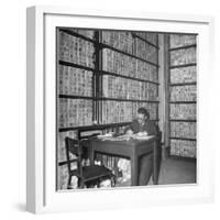 Old Drachmas Being Stored in the Basement of the Bank of Greece-Dmitri Kessel-Framed Photographic Print