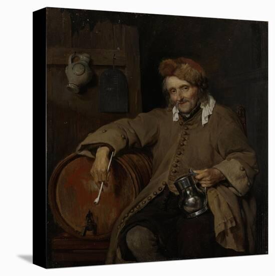 Old Drinker-Gabriel Metsu-Stretched Canvas