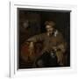 Old Drinker-Gabriel Metsu-Framed Art Print