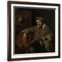 Old Drinker-Gabriel Metsu-Framed Art Print