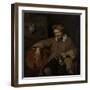 Old Drinker-Gabriel Metsu-Framed Art Print