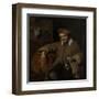 Old Drinker-Gabriel Metsu-Framed Art Print