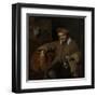 Old Drinker-Gabriel Metsu-Framed Art Print