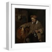 Old Drinker-Gabriel Metsu-Framed Art Print