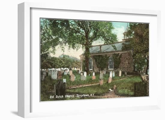 Old Dutch Church, Tarrytown, New York-null-Framed Art Print