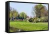 Old Dutch Farm with Haystack and Orchard-Colette2-Framed Stretched Canvas