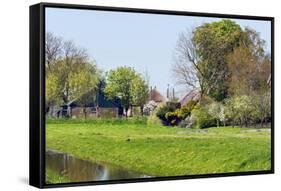 Old Dutch Farm with Haystack and Orchard-Colette2-Framed Stretched Canvas