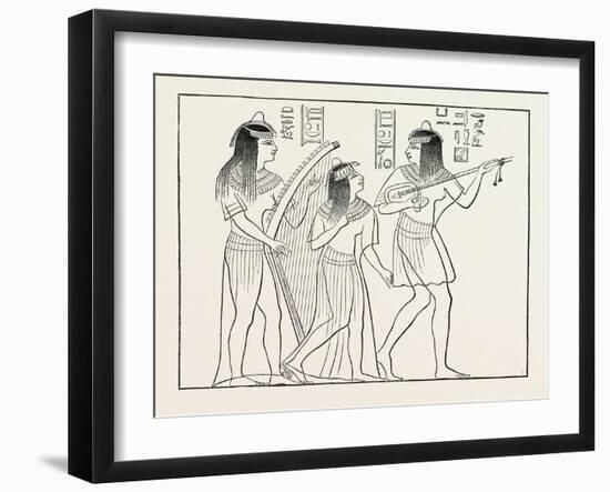 Old Egyptian Musicians, Egypt, 1879-null-Framed Giclee Print