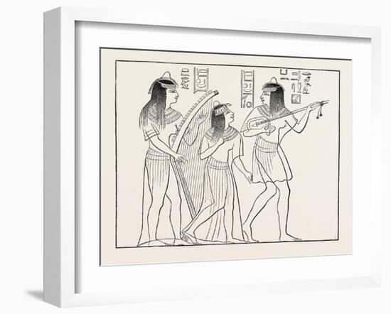 Old Egyptian Musicians, Egypt, 1879-null-Framed Giclee Print