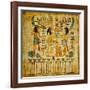 Old Egyptian Papyrus-Maugli-l-Framed Art Print