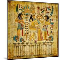 Old Egyptian Papyrus-Maugli-l-Mounted Art Print